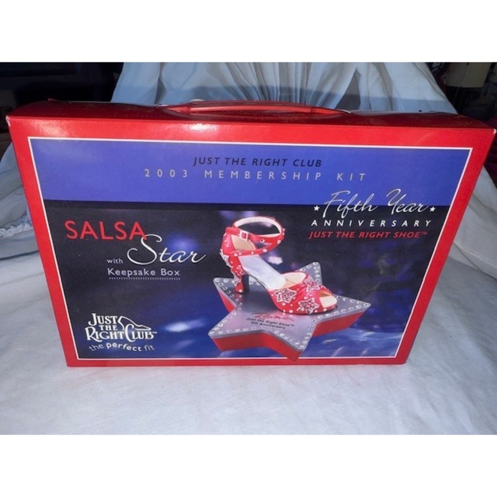 Just The Right Club Salsa Star Keepsake Box 2003 Anniversary Shoe